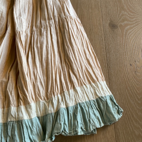 Vintage Sugar Ranch Maxi Tiered Peasant Boho Skirt - Picture 2 of 10